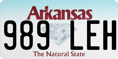 AR license plate 989LEH