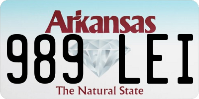 AR license plate 989LEI