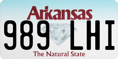 AR license plate 989LHI