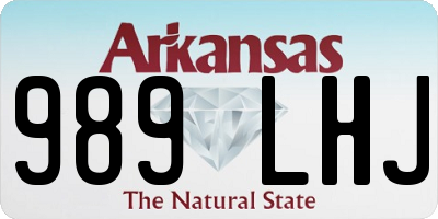 AR license plate 989LHJ