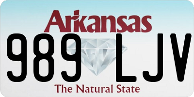 AR license plate 989LJV