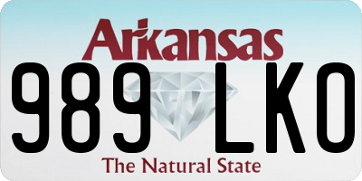 AR license plate 989LKO