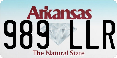AR license plate 989LLR