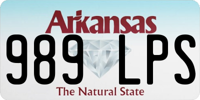 AR license plate 989LPS