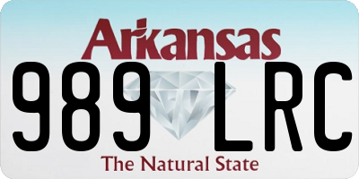 AR license plate 989LRC