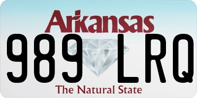 AR license plate 989LRQ