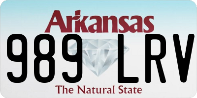 AR license plate 989LRV