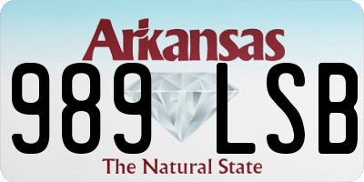 AR license plate 989LSB
