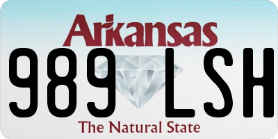 AR license plate 989LSH