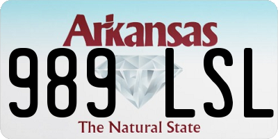 AR license plate 989LSL