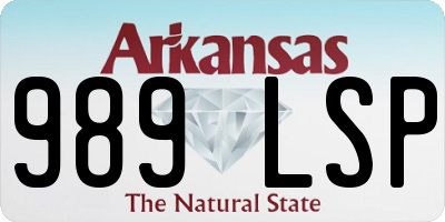 AR license plate 989LSP