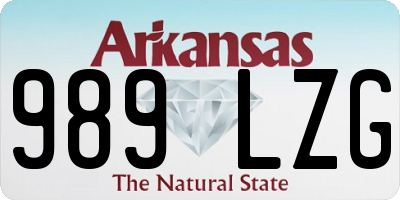 AR license plate 989LZG