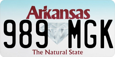AR license plate 989MGK