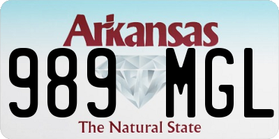 AR license plate 989MGL