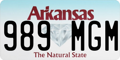 AR license plate 989MGM