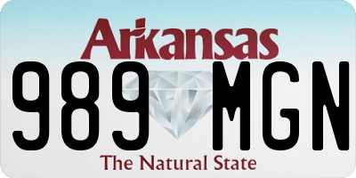 AR license plate 989MGN