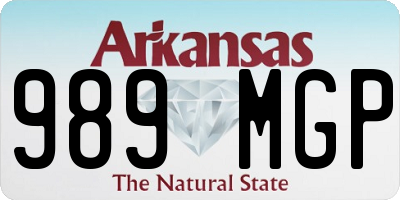 AR license plate 989MGP