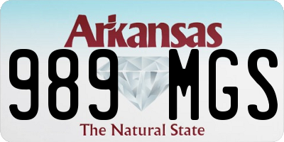 AR license plate 989MGS