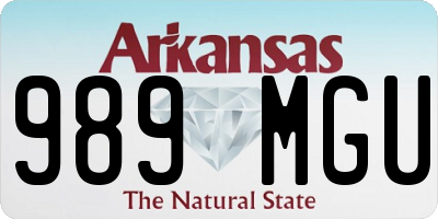 AR license plate 989MGU