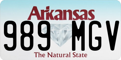 AR license plate 989MGV