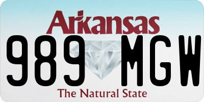 AR license plate 989MGW