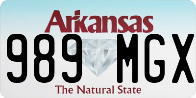 AR license plate 989MGX
