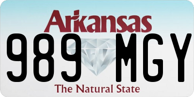 AR license plate 989MGY