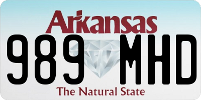 AR license plate 989MHD