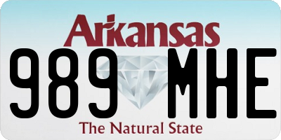 AR license plate 989MHE