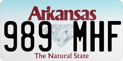 AR license plate 989MHF