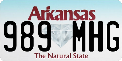 AR license plate 989MHG