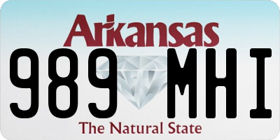 AR license plate 989MHI