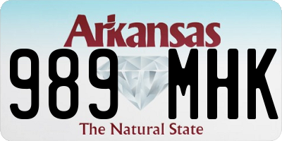AR license plate 989MHK