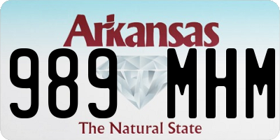 AR license plate 989MHM