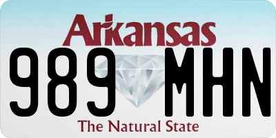 AR license plate 989MHN