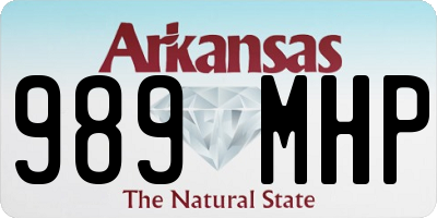 AR license plate 989MHP