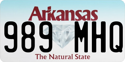AR license plate 989MHQ