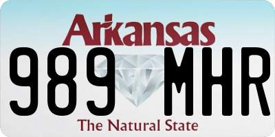 AR license plate 989MHR