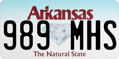 AR license plate 989MHS