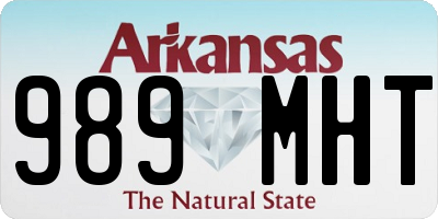 AR license plate 989MHT