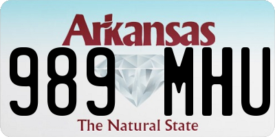 AR license plate 989MHU