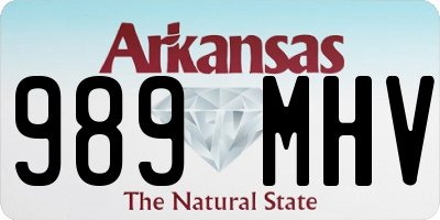 AR license plate 989MHV