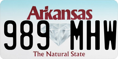 AR license plate 989MHW