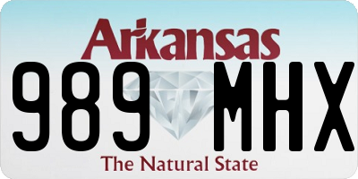 AR license plate 989MHX
