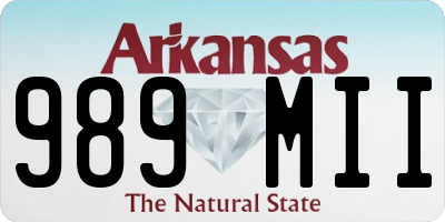AR license plate 989MII