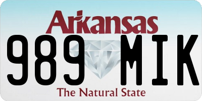AR license plate 989MIK