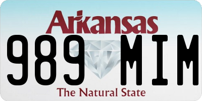 AR license plate 989MIM