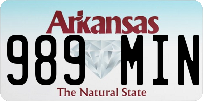AR license plate 989MIN