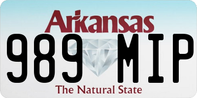 AR license plate 989MIP