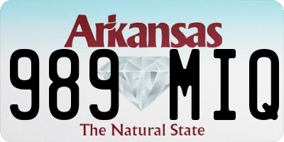AR license plate 989MIQ